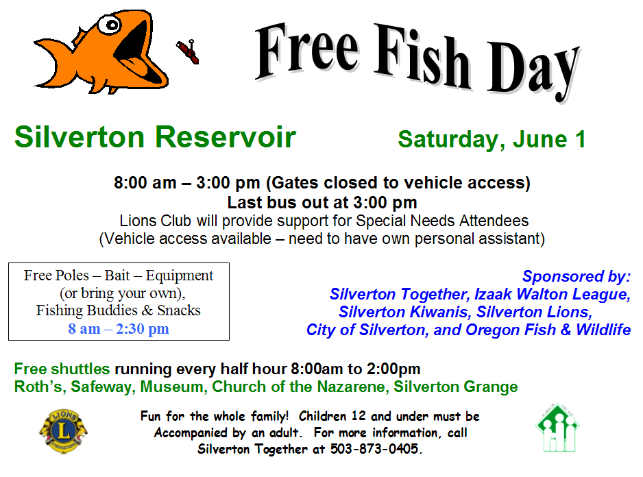Silverton Together Free Fish Day SATURDAY